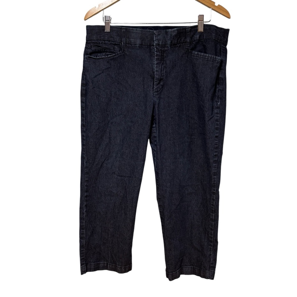JM Collection Blue Ankle Cropped Jeans
